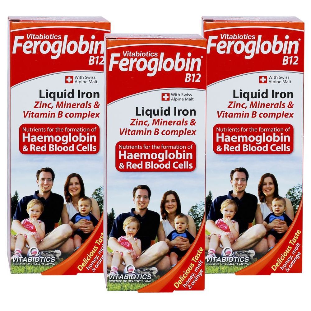 Vitabiotics - Feroglobin Liquid 200ml Pack of 3