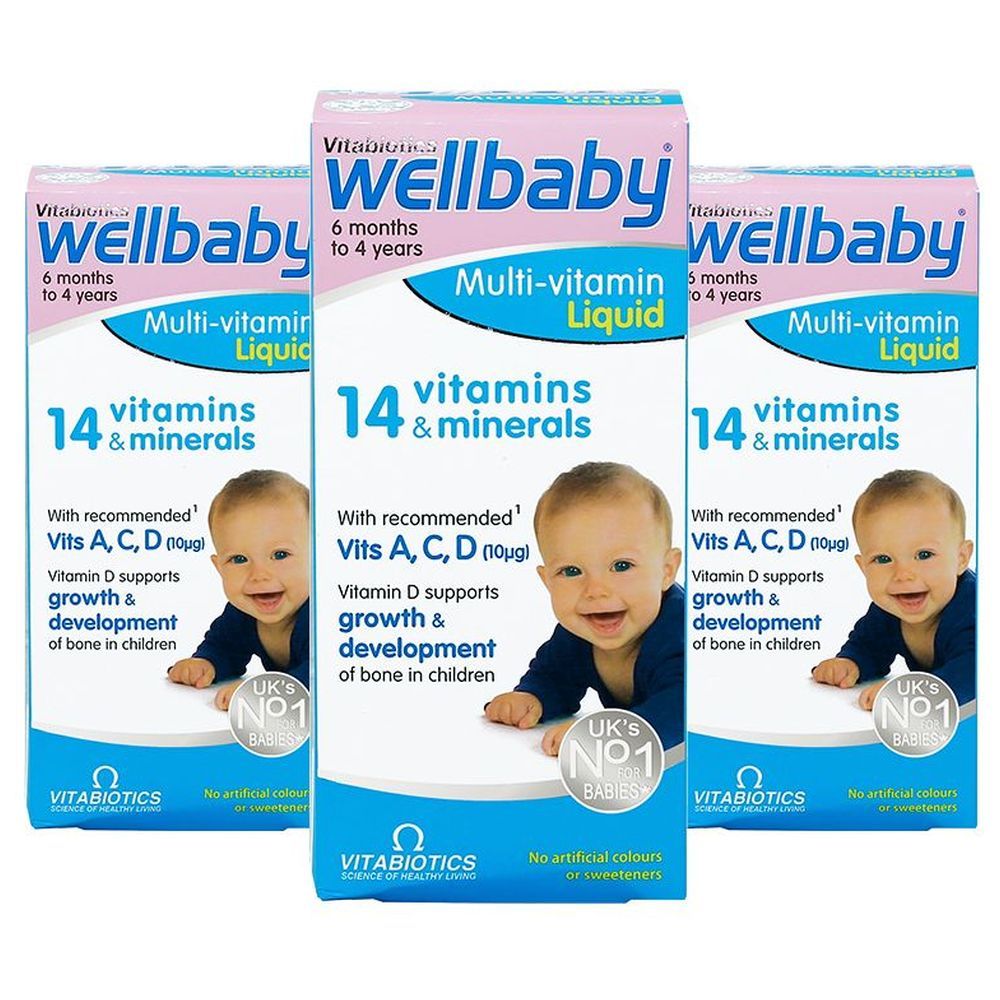 Vitabiotics - Wellbaby Multi-Vitamin Liquid 150ml Pack of 3