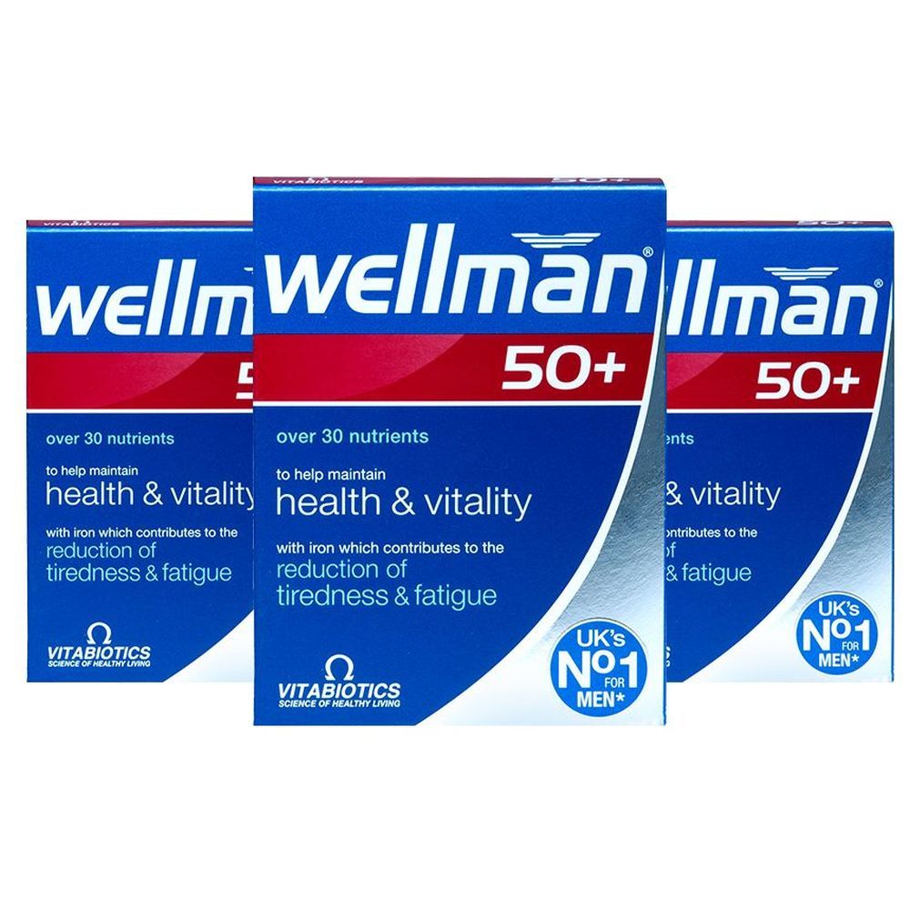 Vitabiotics - Wellman 50+ 30 Tablets Pack of 3
