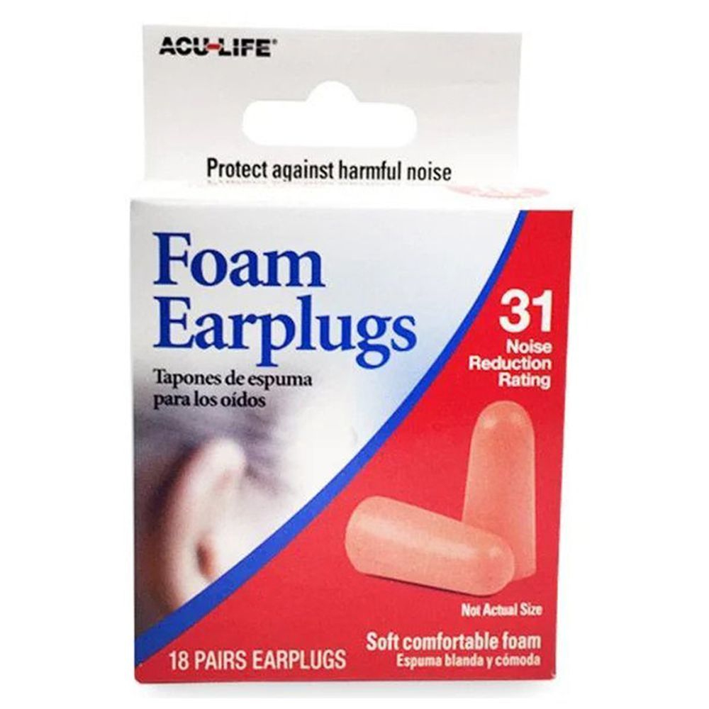 Acu Life - Foam Ear Plugs 18 Pair - Assorted Color