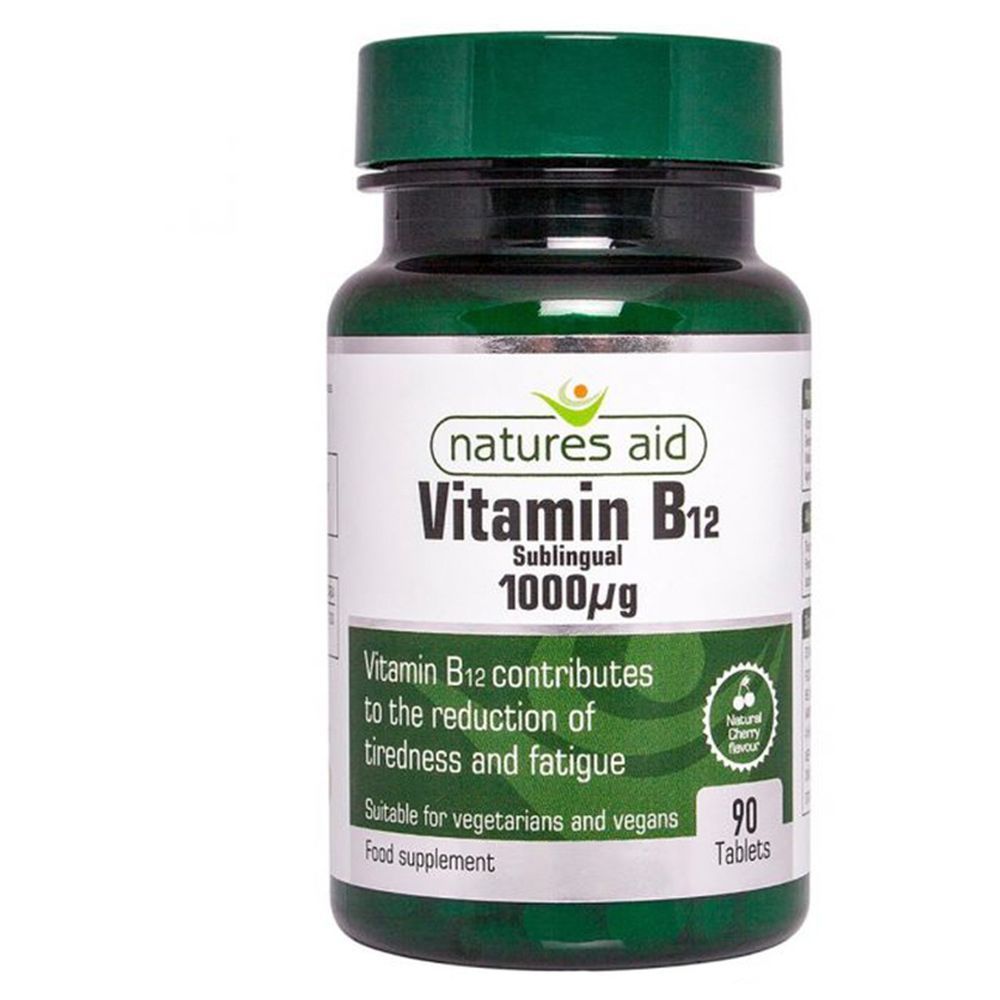 Natures Aid - 1000ug Sublingual Vitamin B12 - 90 Tablets