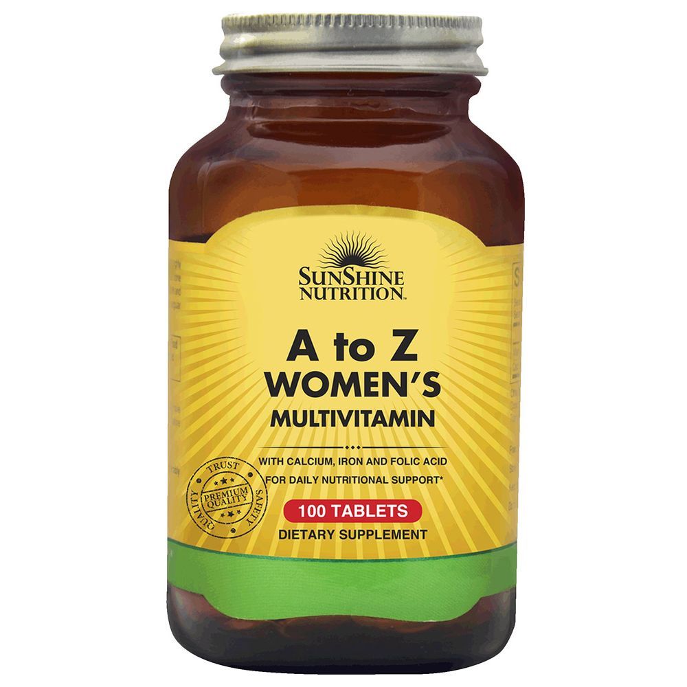 صن شاين نوترشن – أقراص متعدد فيتامينات من الألف إلى الياء للنساء – 100 قرص
