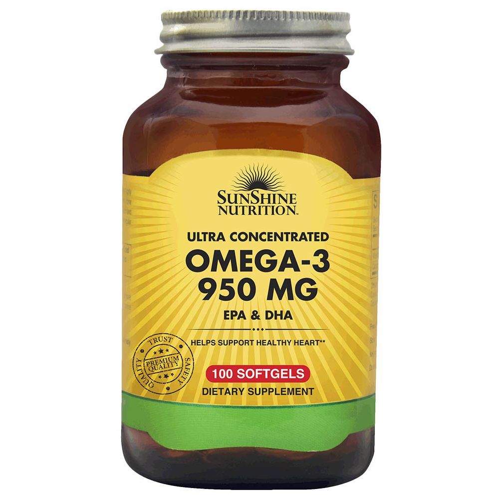 Sunshine Nutrition Ultra Conc Omega-3 950 Mg Epa&Dha 100