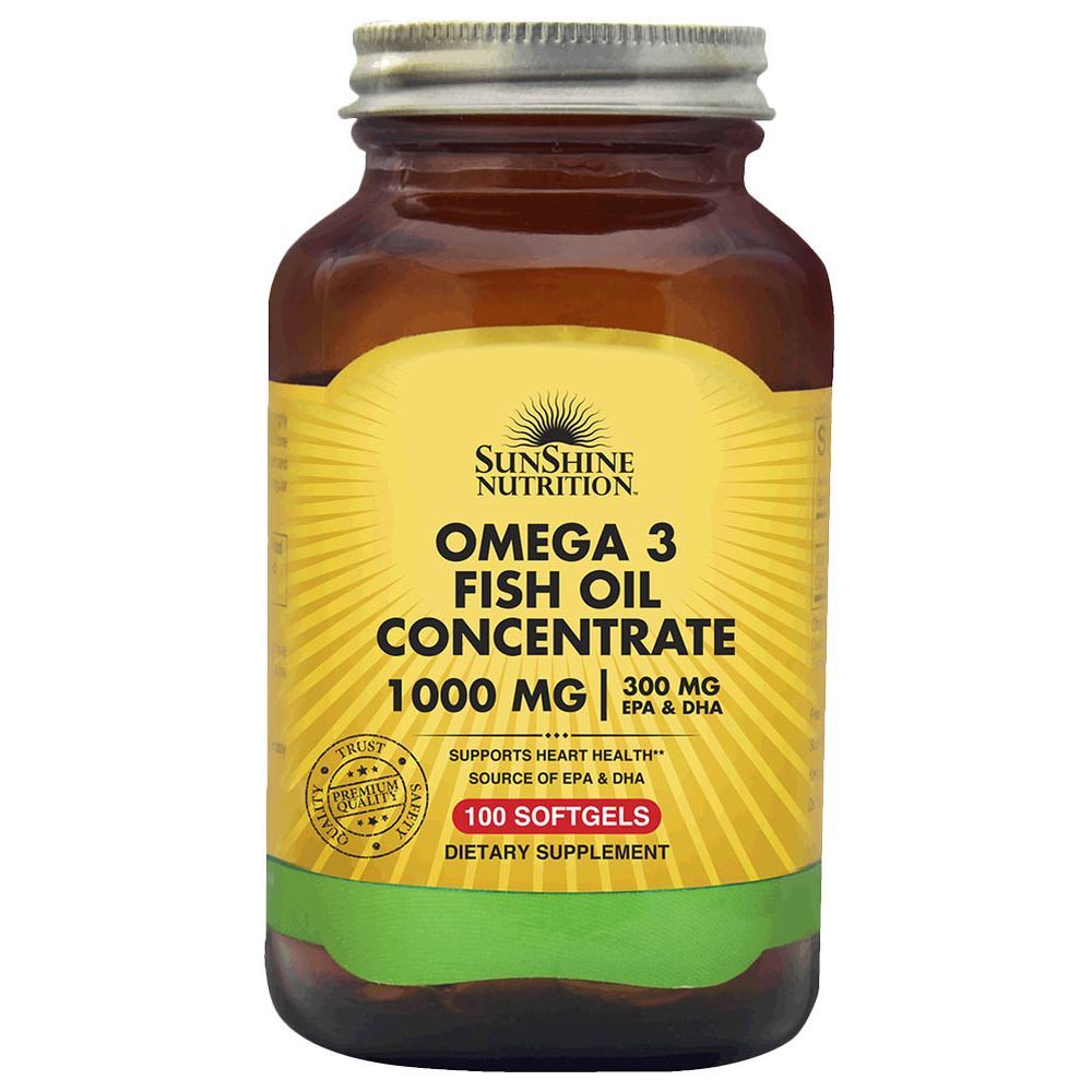 Sunshine Nutrition Omega 3 Fish Oil Conc 1000 Mg 100