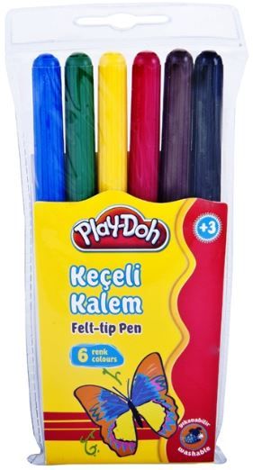 Play-Doh 6 Fiber Pens In Plastic Bags - 2MM