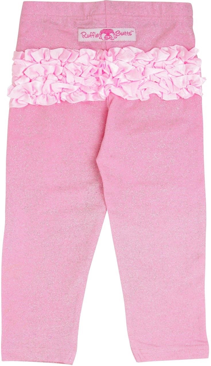 RuffleButts Pink Sparkle Stretch Pants