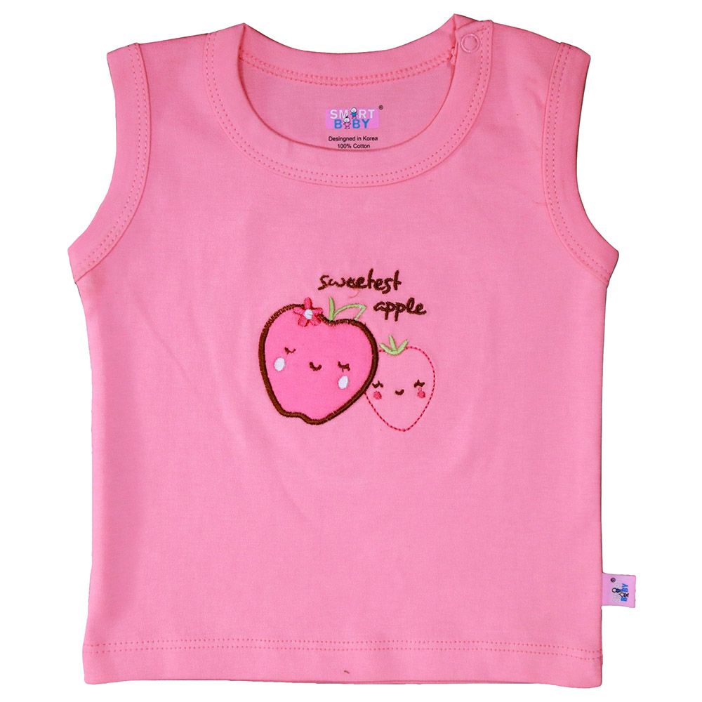 Smart Baby - Baby Girl Sleeveless T-Shirt - Pink