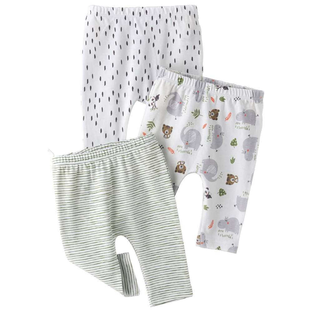 Boo Boo - 3pc-Set - Printed Leggings - Mint/Grey