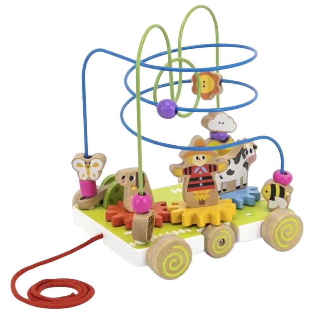 Viga - Pull Along Toy w/ Wire Beads & Turning Gears