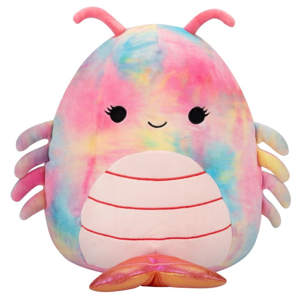 Squishmallows - Candis Rainbow Tie-Dye Shrimp Plush Toy - 30cm