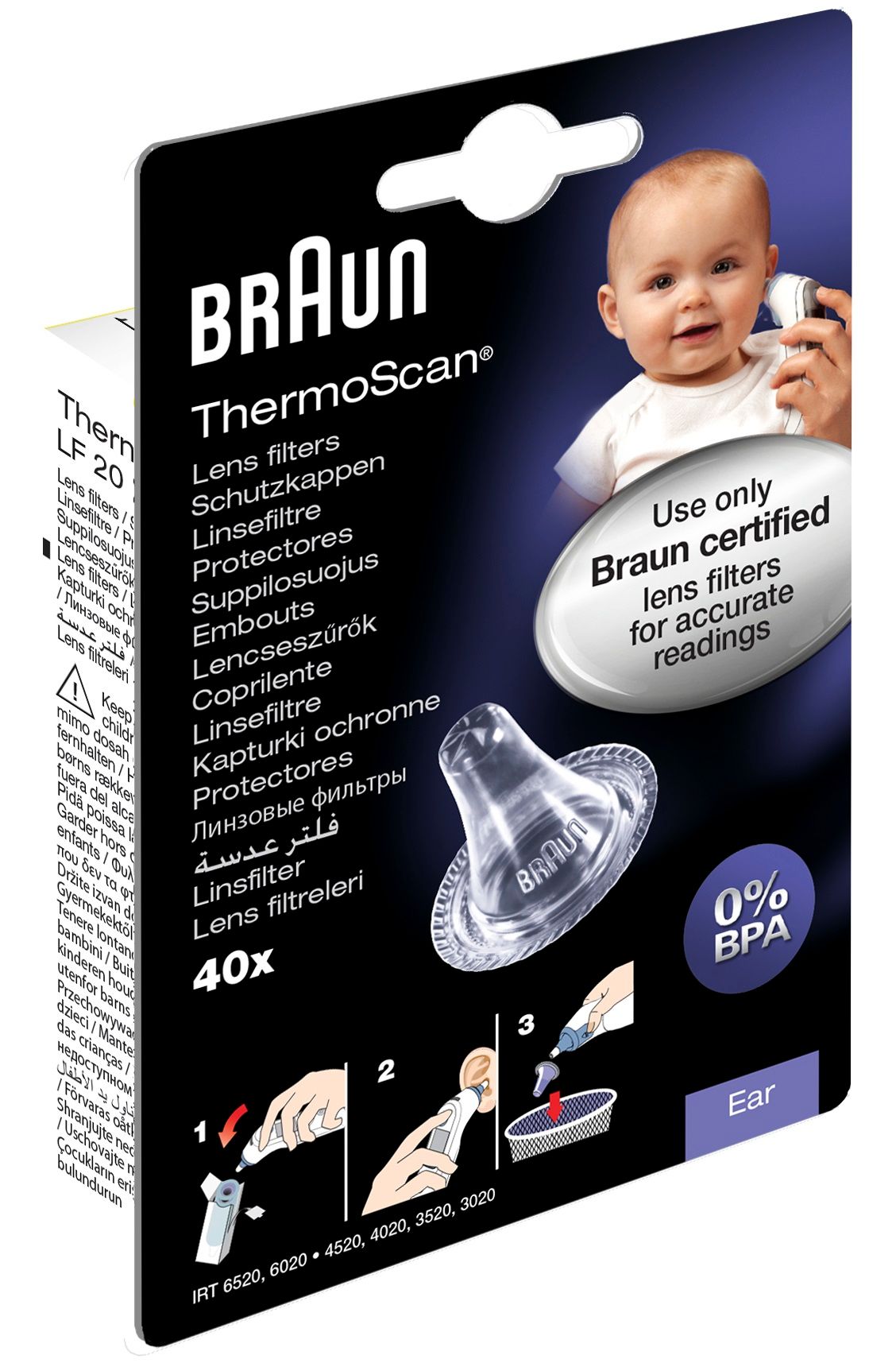 Braun Lf 40 Disposable Lens Filters Thermoscan Refill