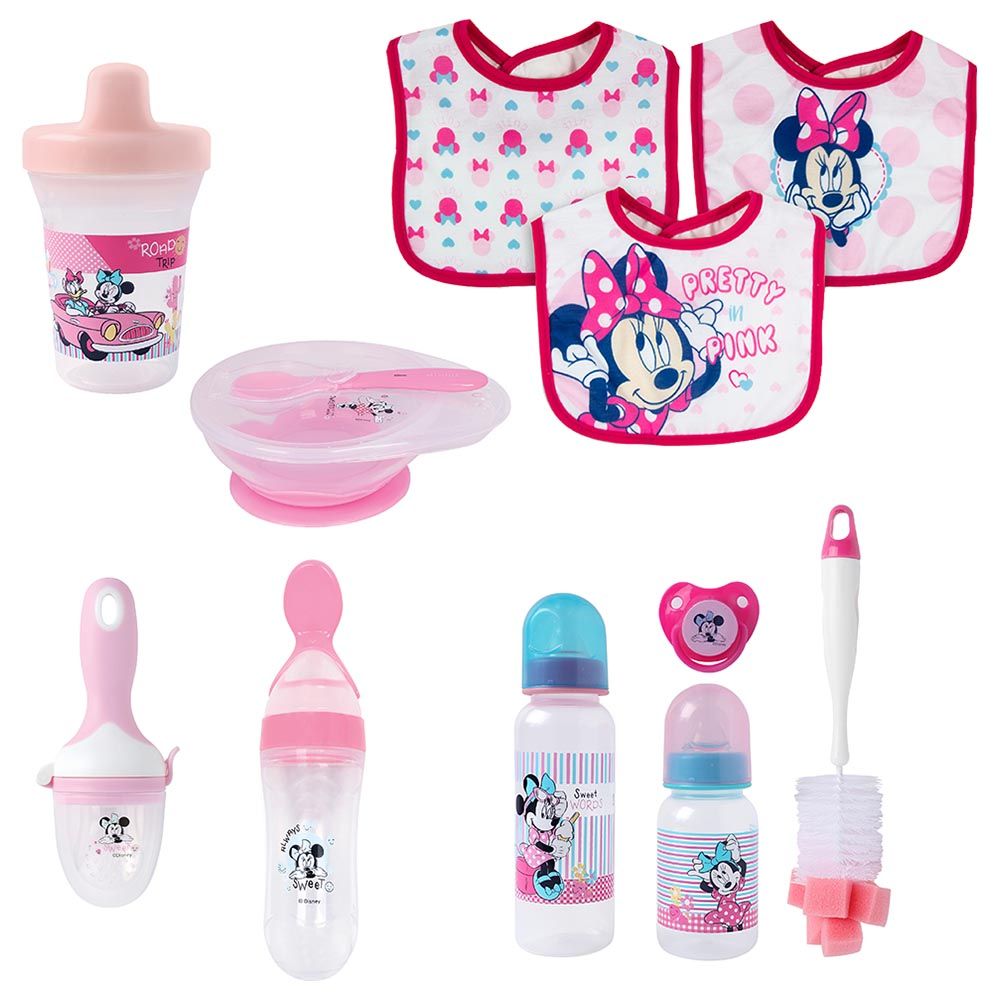 Disney - Minnie Mouse Mealtime Essential Feeding Bundle - 12pcs