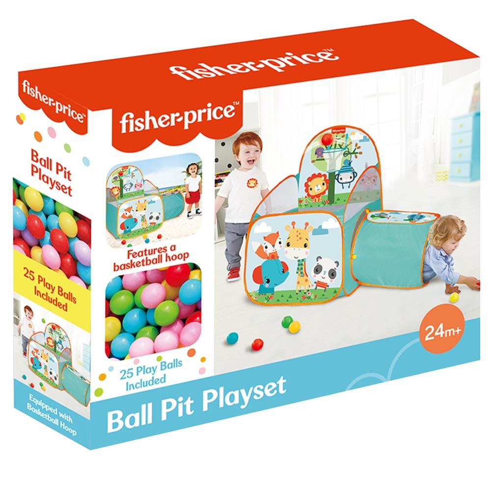 Fisher-Price Ball Pit Playset With Tunnel 25 Balls