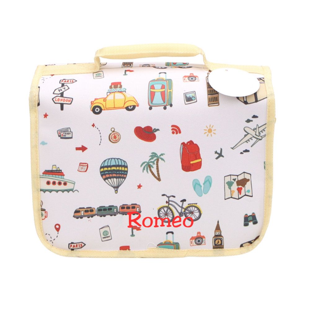 Little IA - Personalized Kids Travel Busy Bag - White