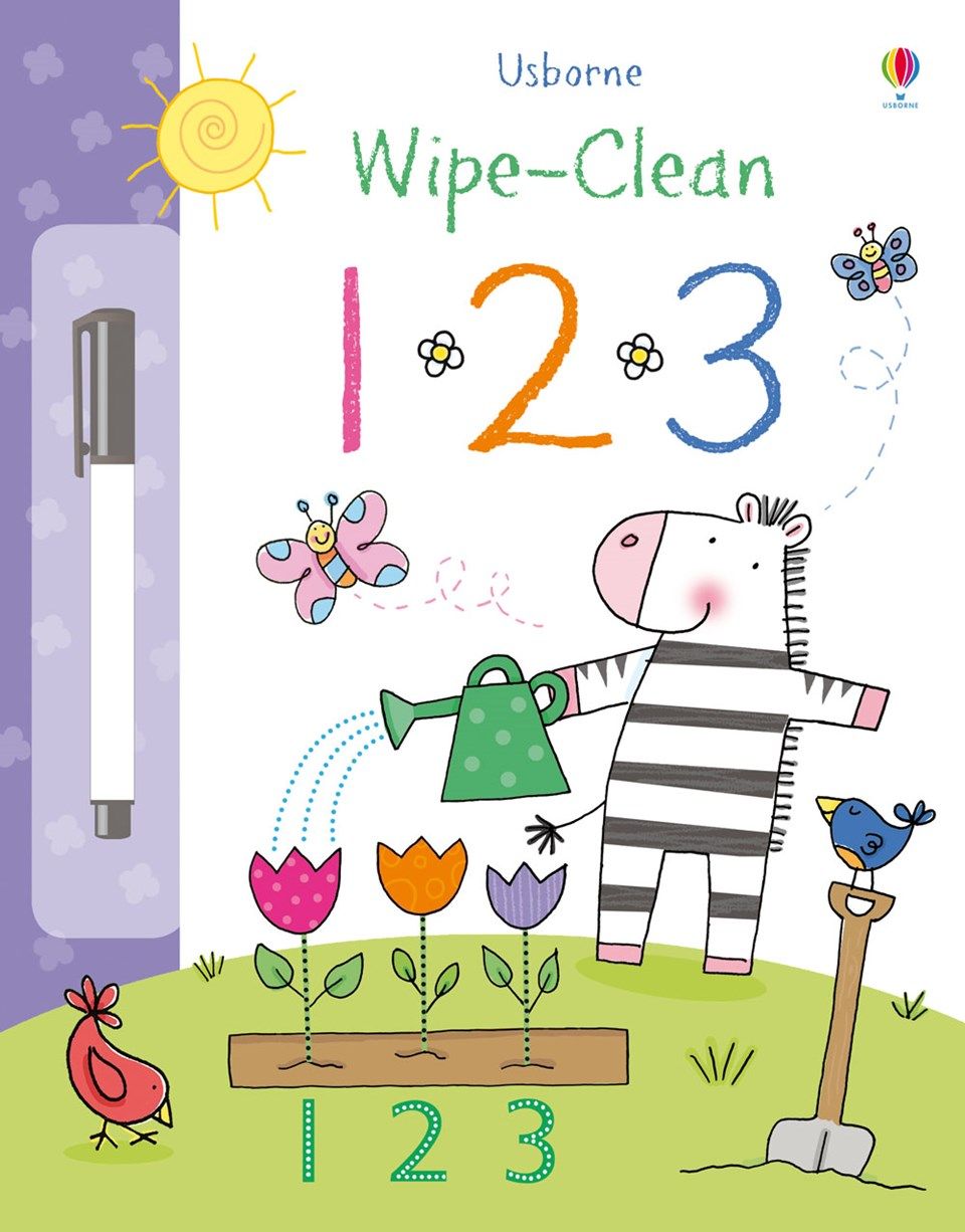 كتب أسبورن-  كتاب "Wipe Clean 123"  