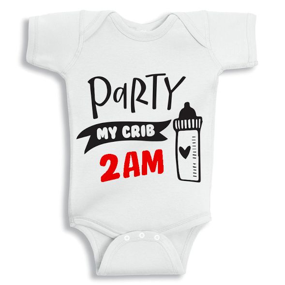 Twinkle Hands Party My Crib 2Am Baby Onesie 