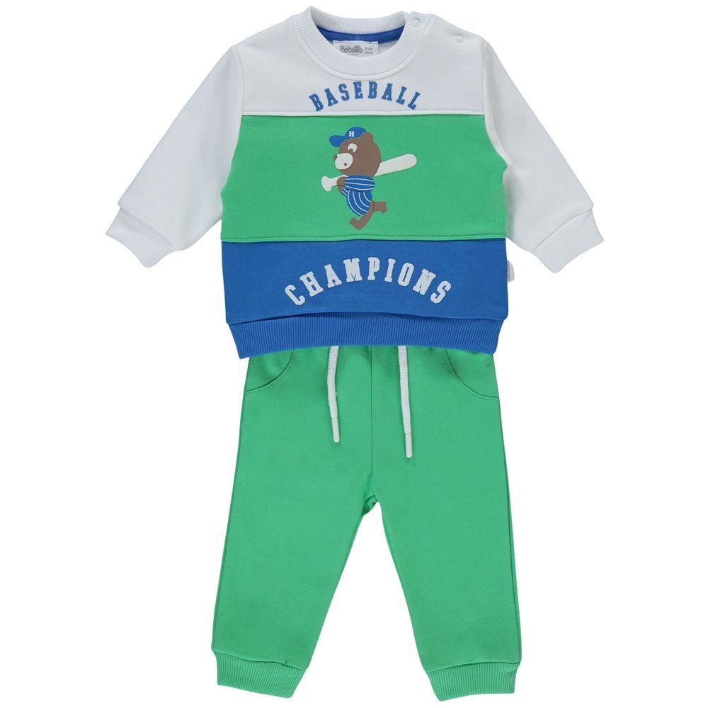 Bebetto - 2pc-Set - Baby Boy Sweatshirt & Joggers - Green