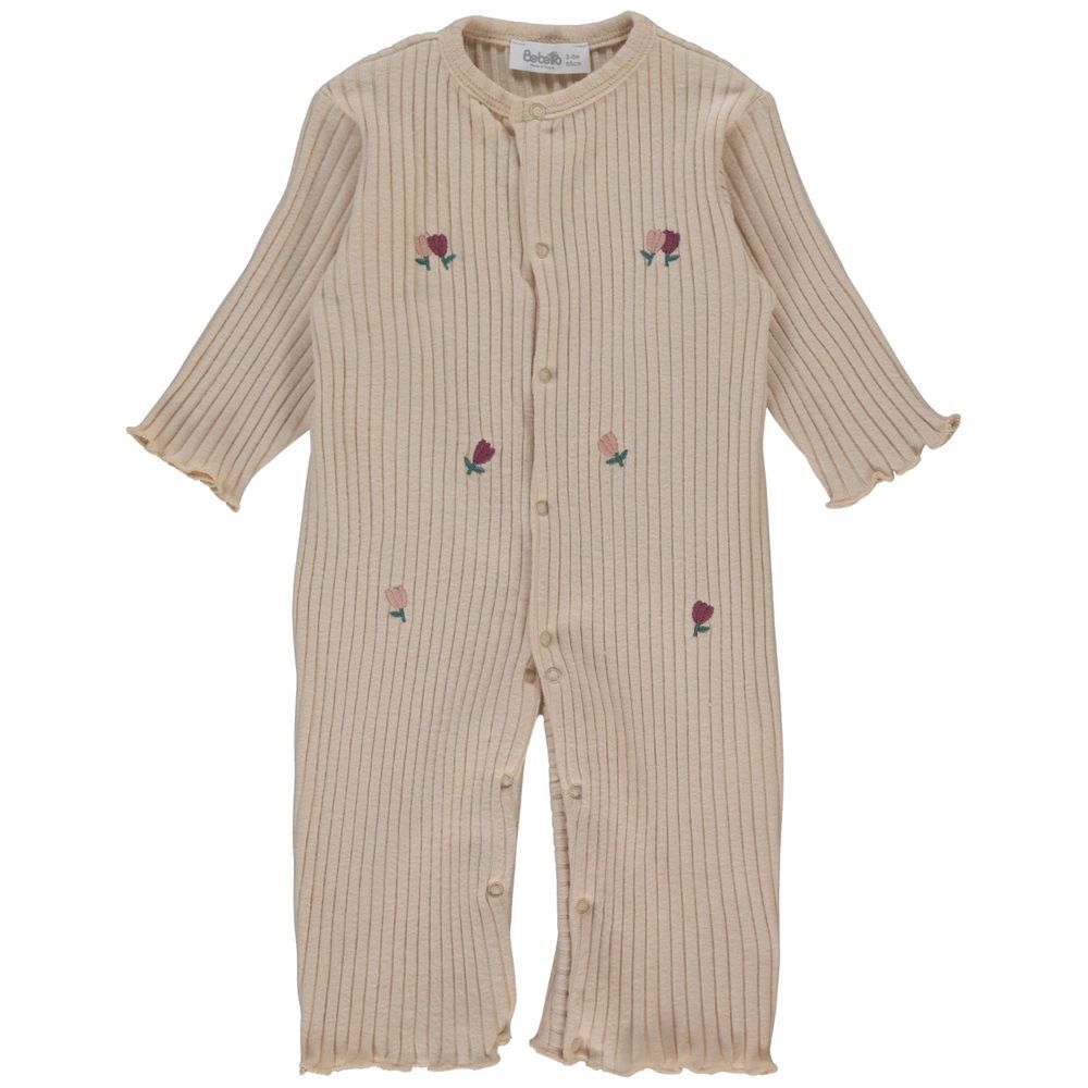 Bebetto - Baby Girl's Knitted Sleepsuit - Beige