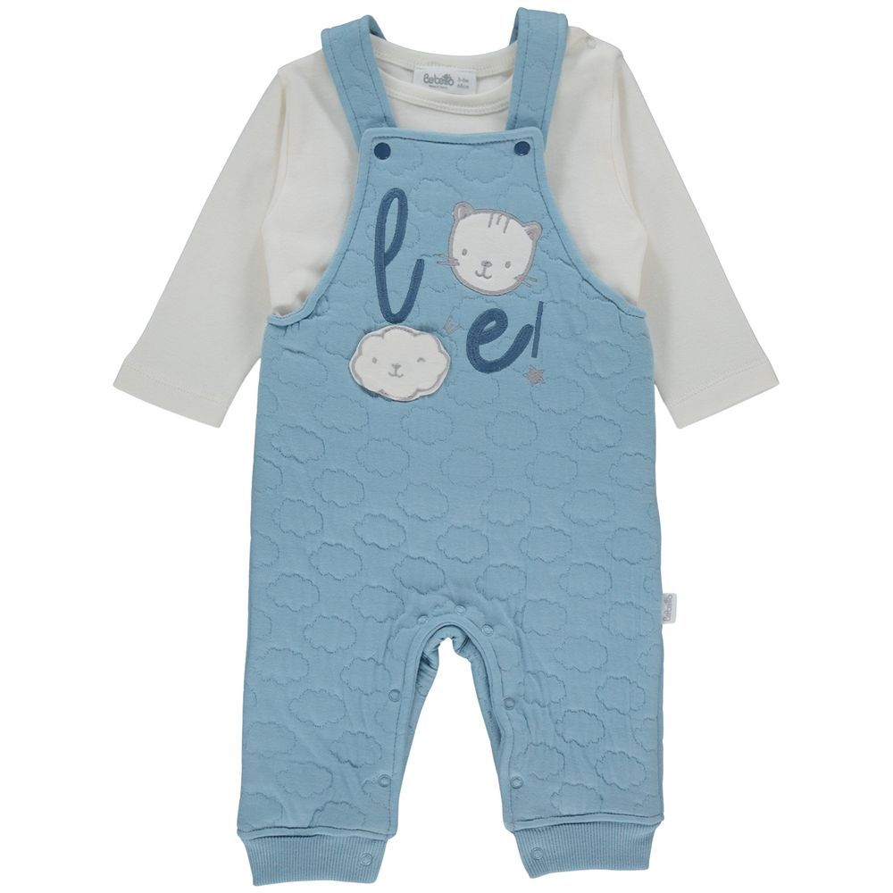 Bebetto - 2pc-Set - Baby Boy T-Shirt & Dungaree - Blue