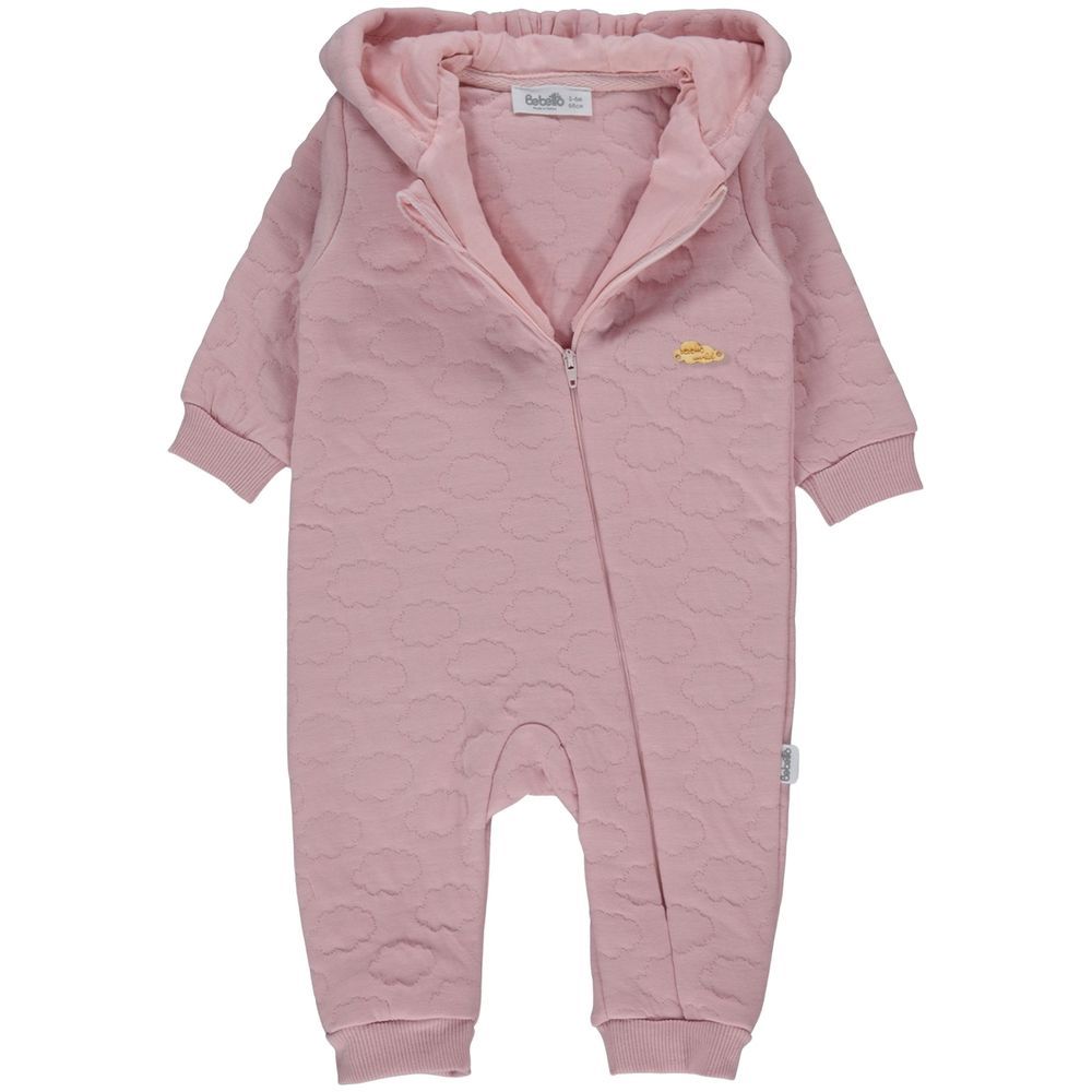 Bebetto - Baby Girl's Hooded Zipped Sleepsuit - Pink