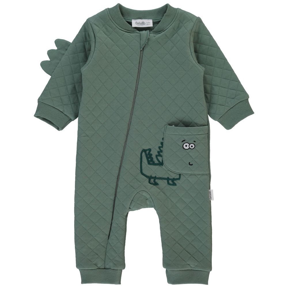 Bebetto - Baby Boy Zippered Sleepsuit - Green