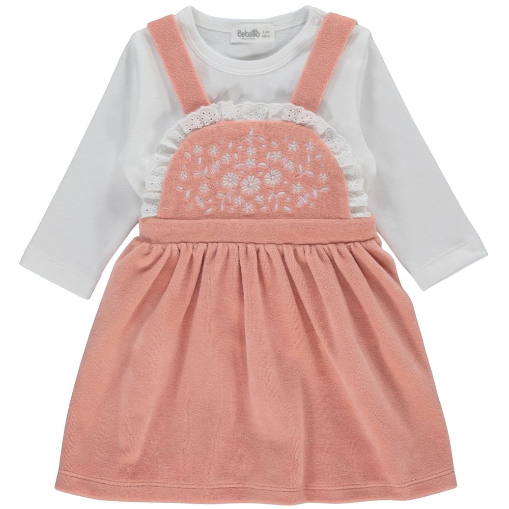 Bebetto - 2pc-Set - Baby Girls T-Shirt & Dress - Dusty Rose