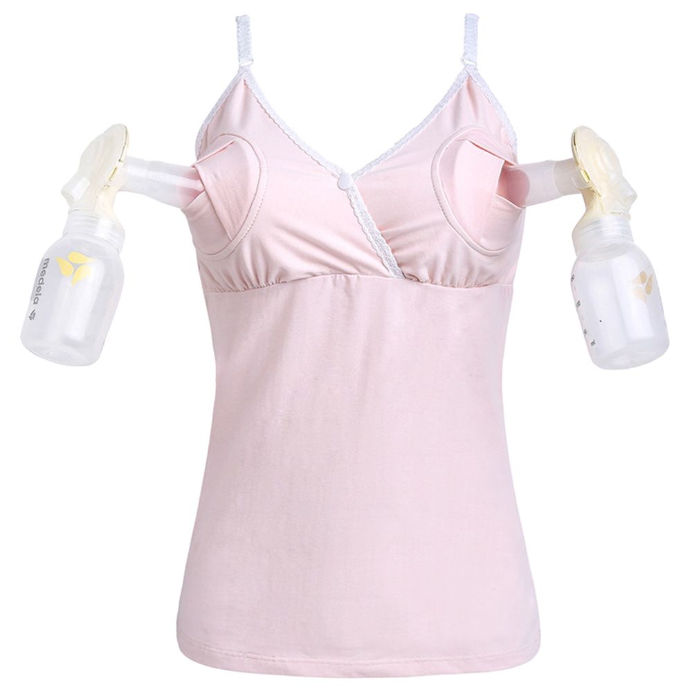 Blooming Blossom - Nursing Tank Tops - Pink