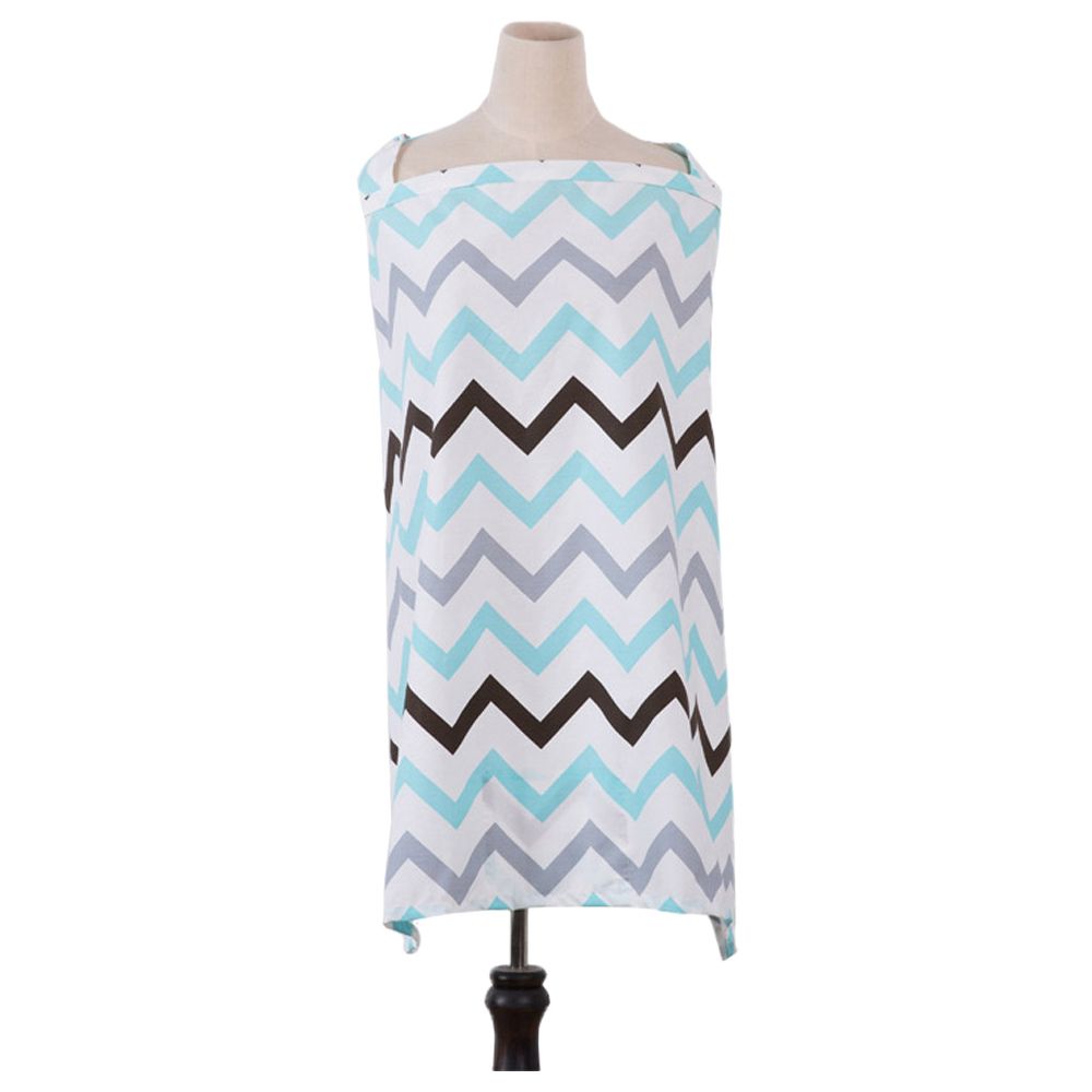 Blooming Blossom - Breathable Printed Nursing Cover - Blue