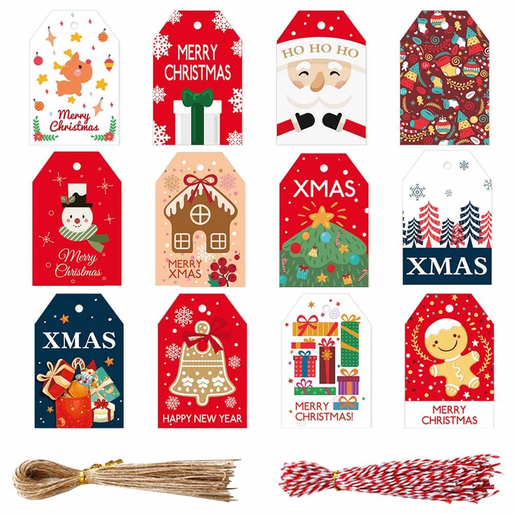 Highland - Christmas Gift Tags With String - 48pcs