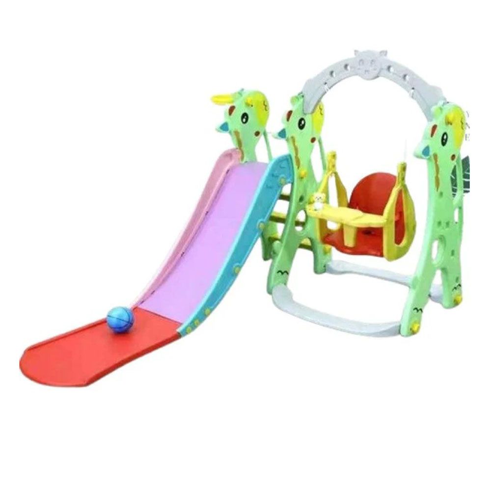 Dreeba - 3-in-1 Slide And Swing Playset - 140x133x120 cm - Green