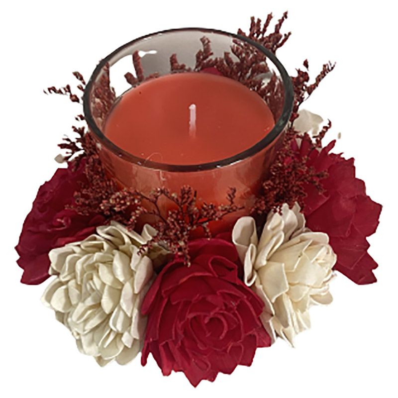 Eco Flowers - Handcrafted Candles with Eco Dried Flowers- Rose