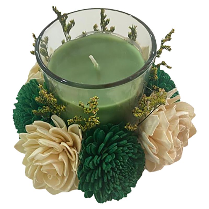 Eco Flowers - Handcrafted Candles with Eco Dried Flowers- Chamomile
