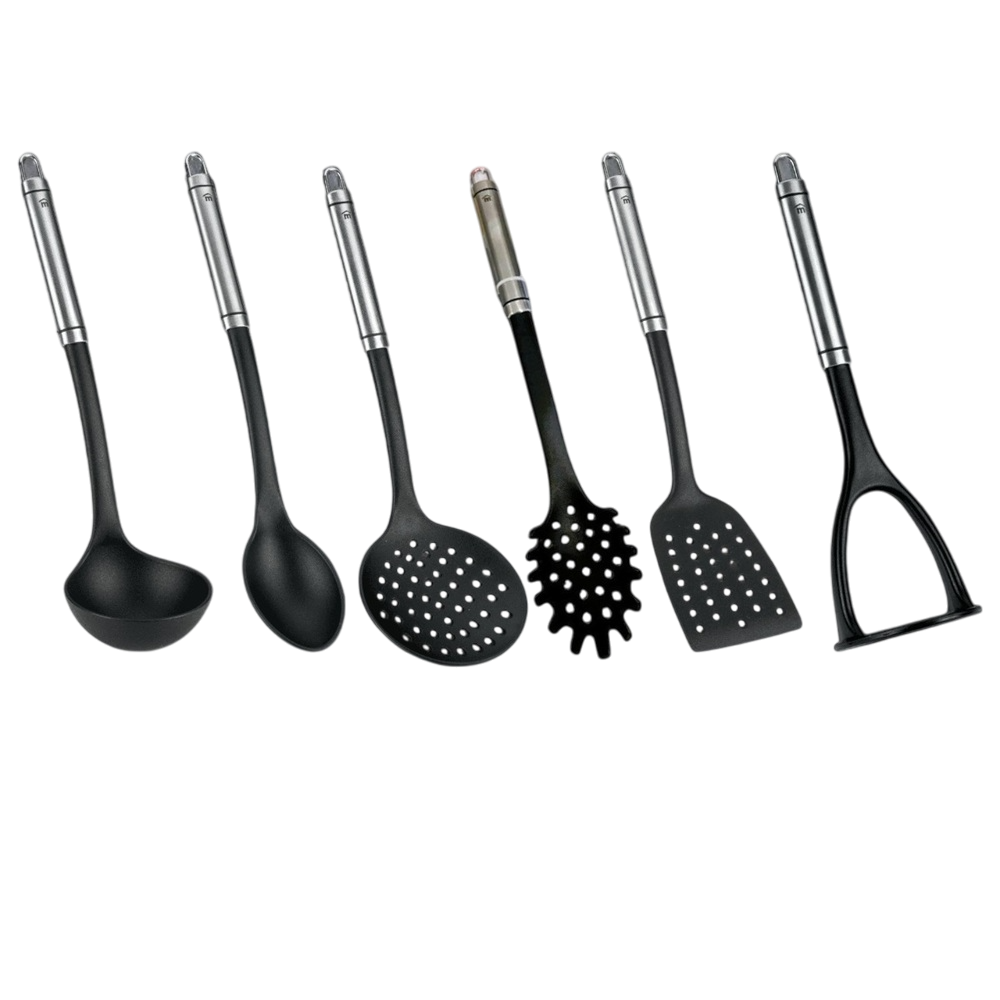 Metaltex - Honor Stainless Steel Kitchen Utensil Set – 6 Pcs