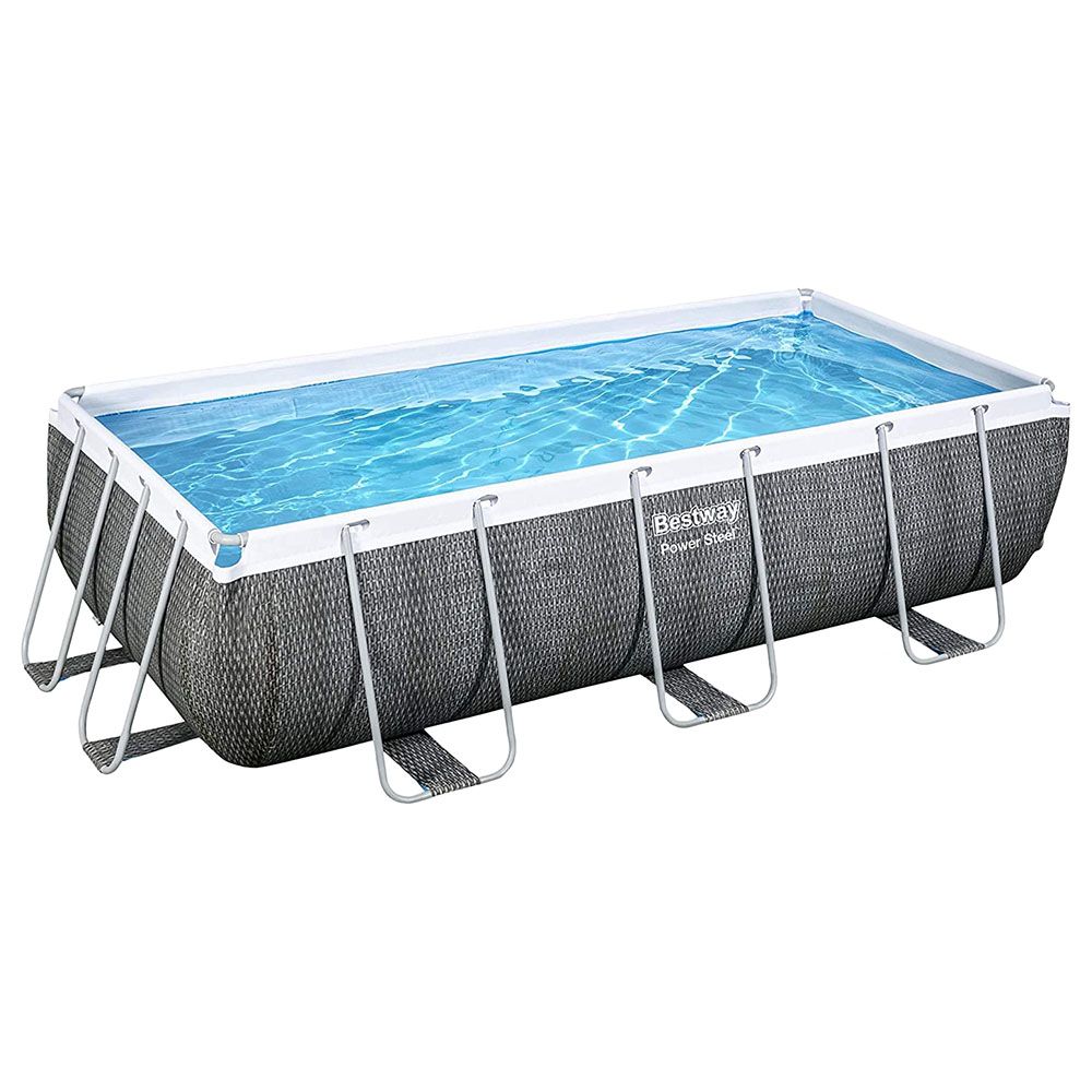 Bestway - Power Steel Rectangular Pool Set - Grey