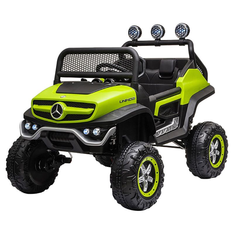 Megastar - Ride On 12V Mercedes Benz Juniors UNIMOG Electric Car - Green