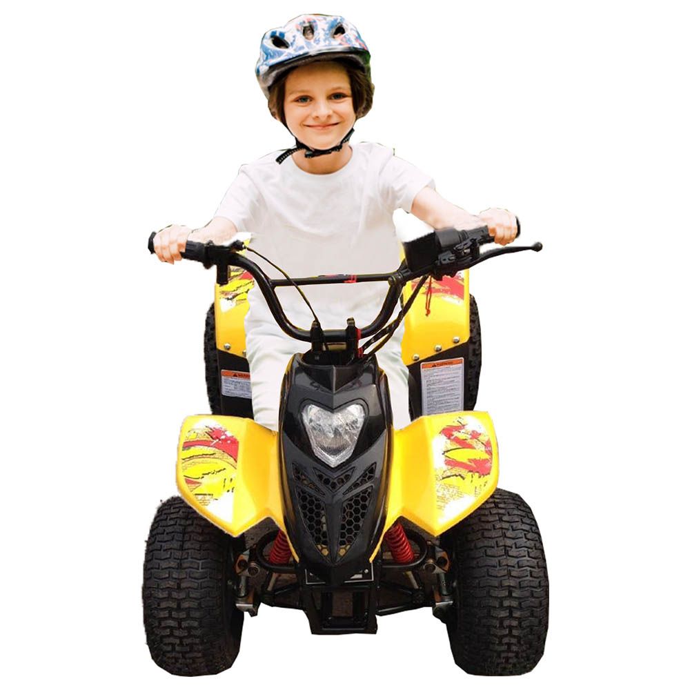 ميتس - دراجة رباعية برو 80cc أوتوماتيكية للأطفال - أصفر