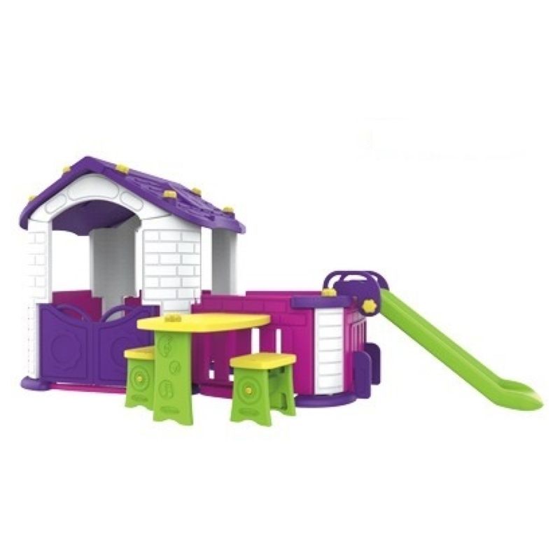MYTS - Playhouse W/ Playpen, Slide, Table & Chair Purple