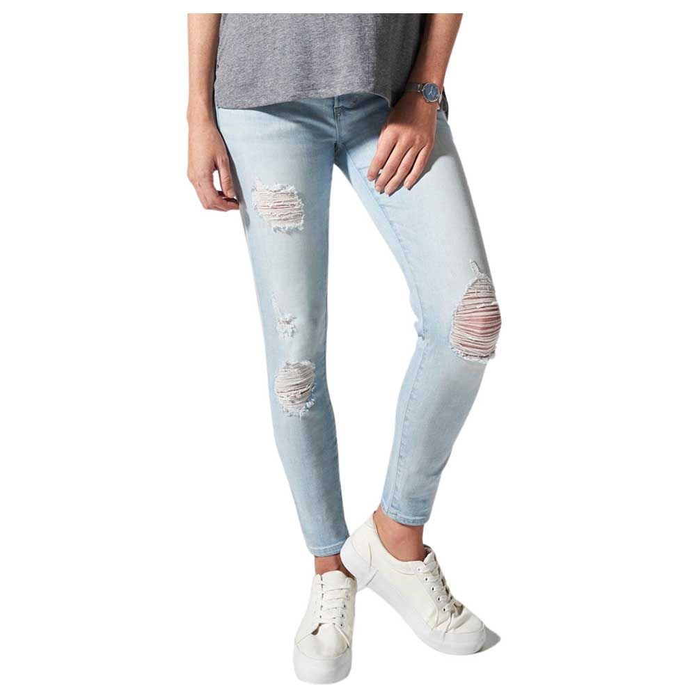 Mums & Bumps - Belly Support Skinny Jeans - Light Wash