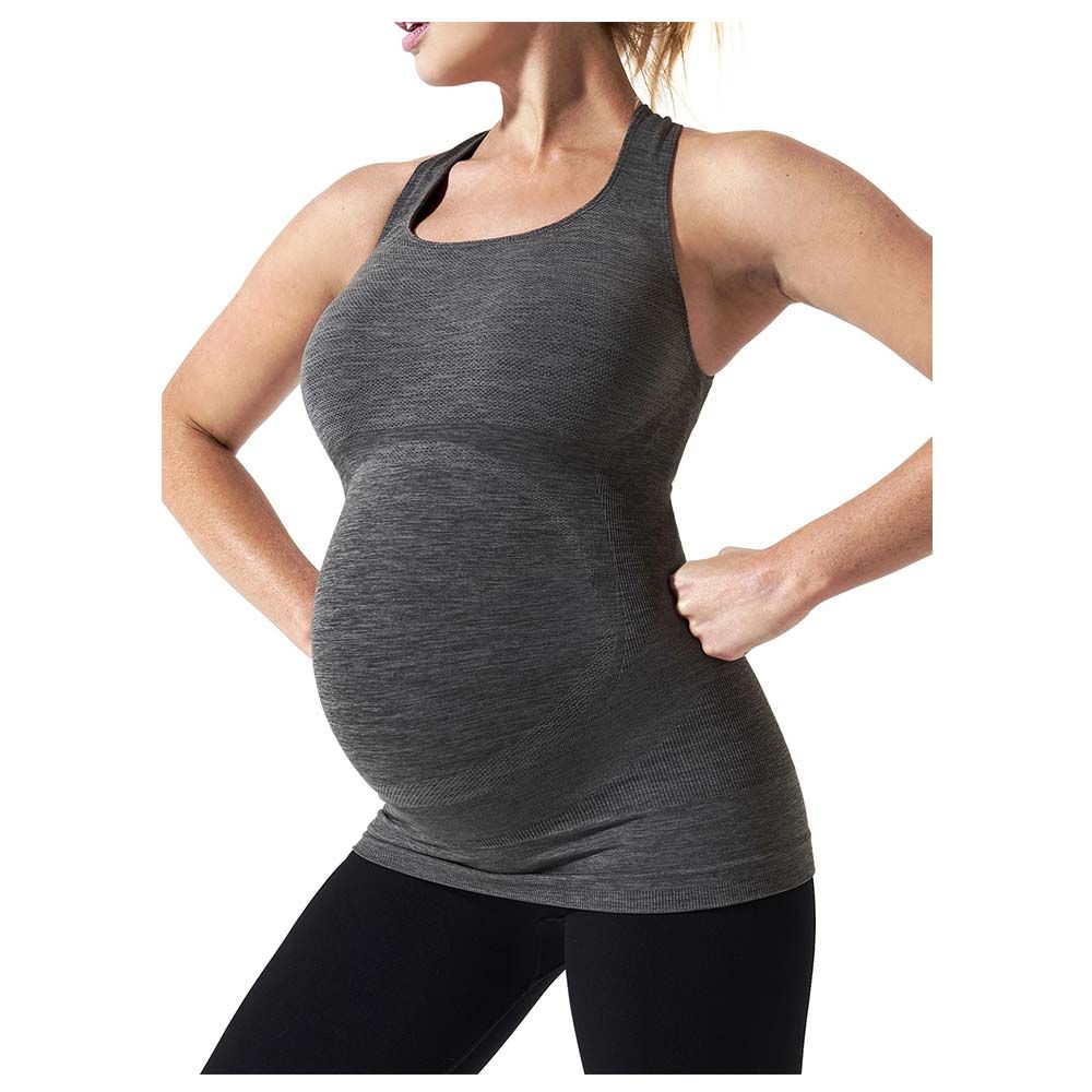 Mums & Bumps - Sport Maternity Crossback Tank - Grey