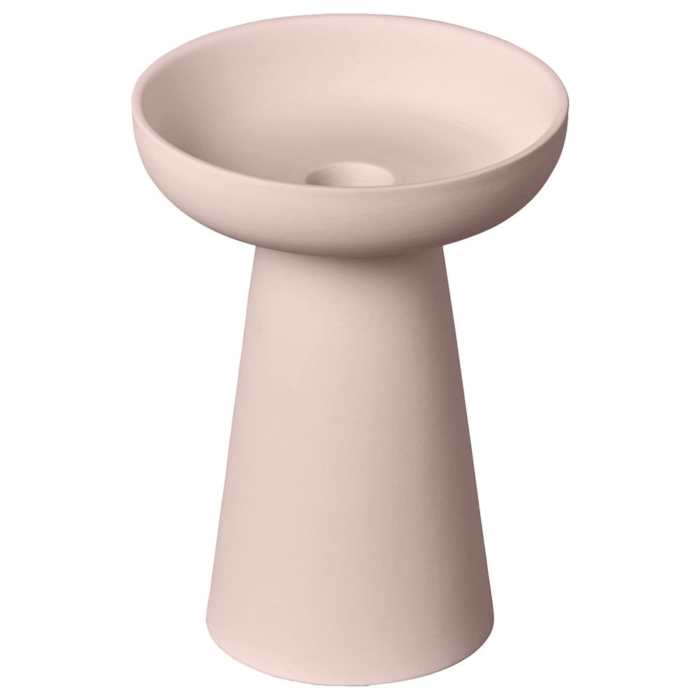 Aery - Porcini Pillar & Taper Candle Holder - Soft Pink - L 
