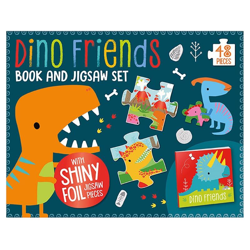 Make Believe Ideas - Dino Friends Book And Jigsaw Box Set