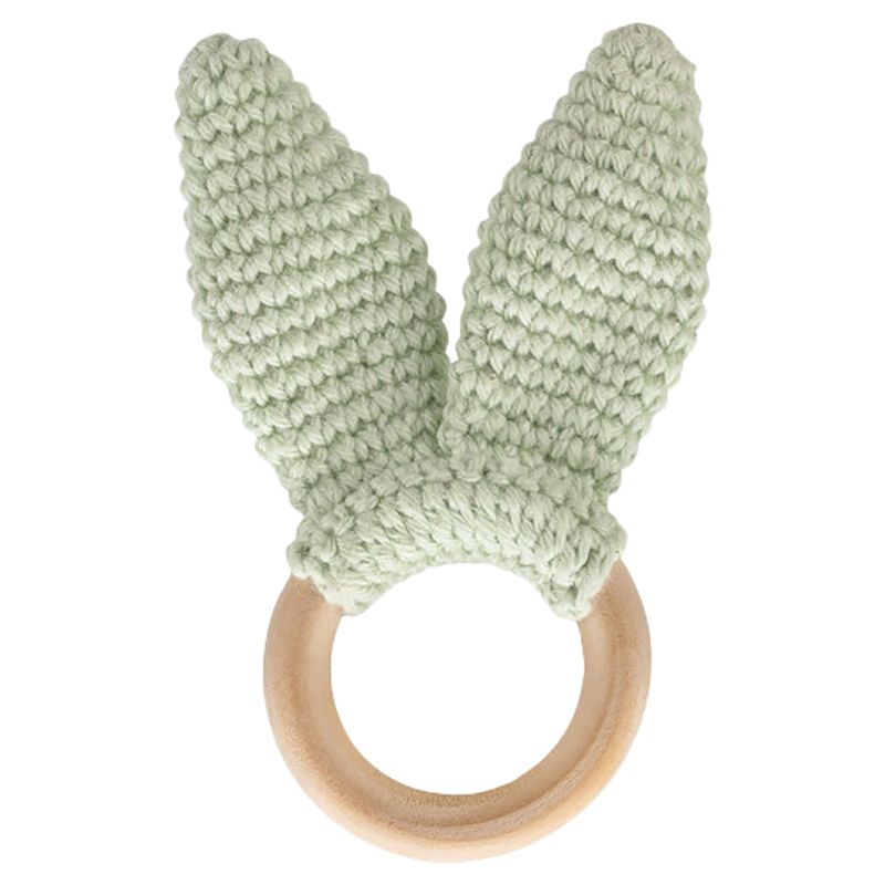 Babyjem - Amigurumi Wooden Ring Teether - Green