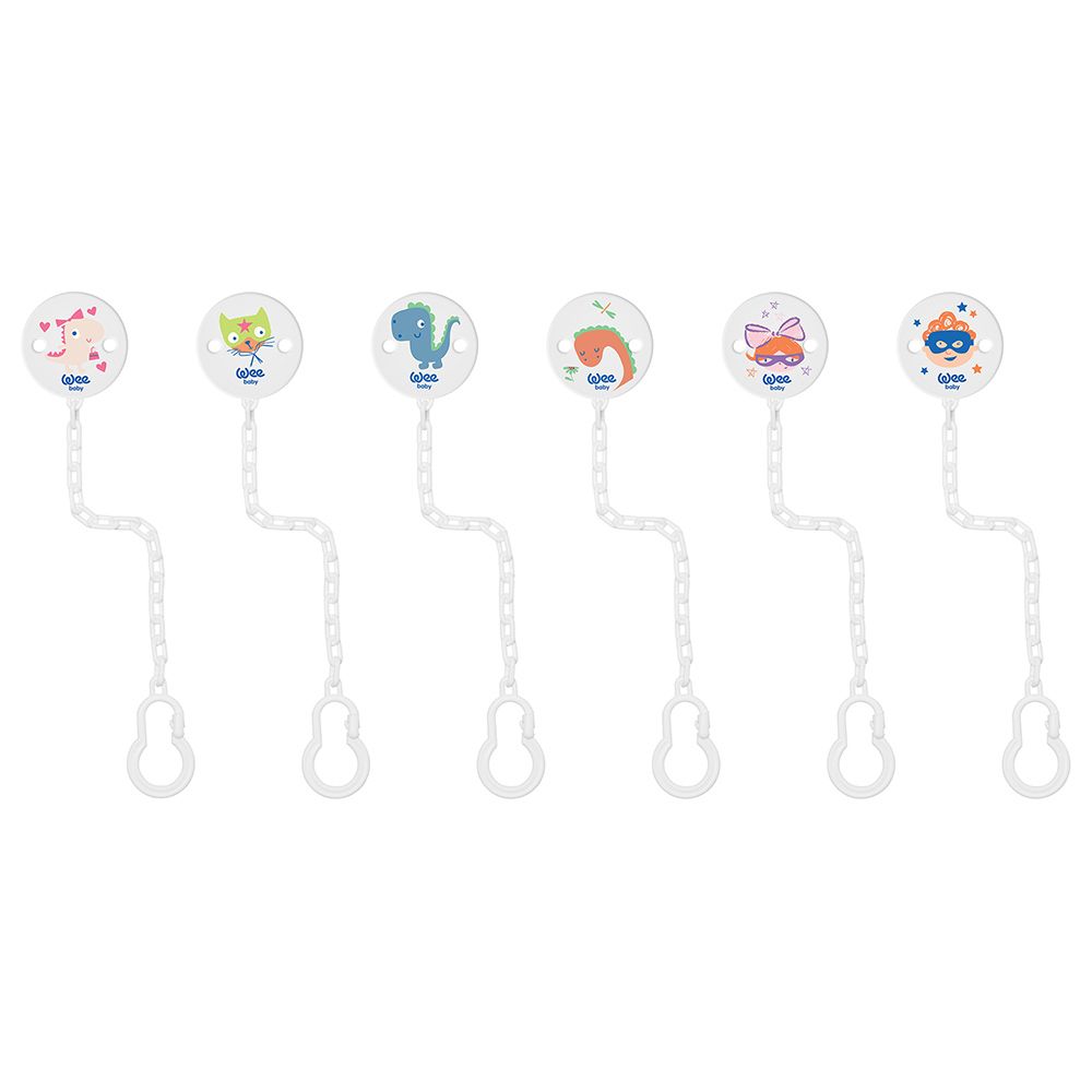 Wee Baby - Patterned Soother Chain - Assorted 1pc