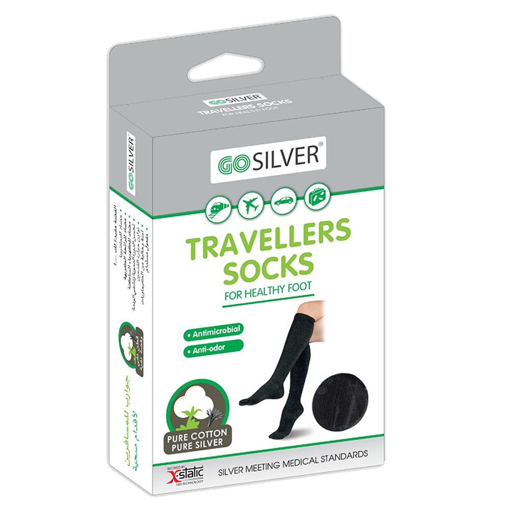 Go Silver - Travellers Socks - Black