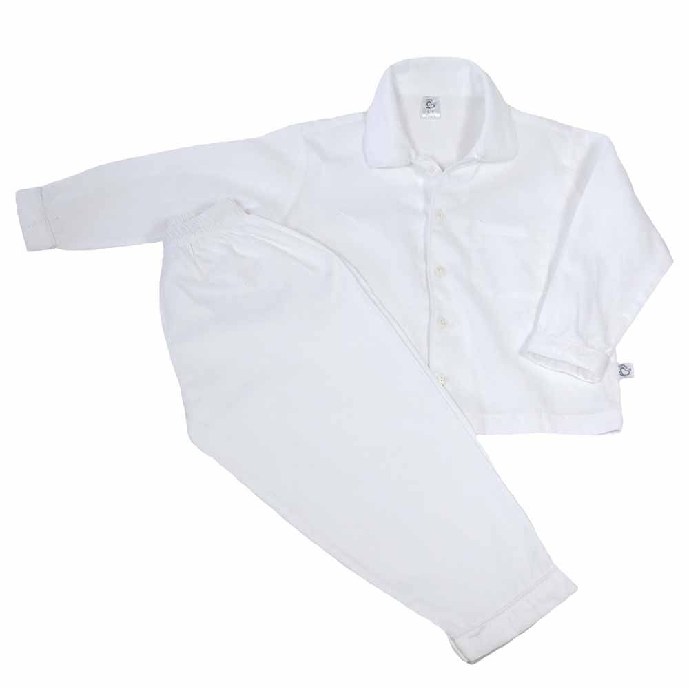 Me - Organic Classic Pyjamas - Satin Deluxe - White