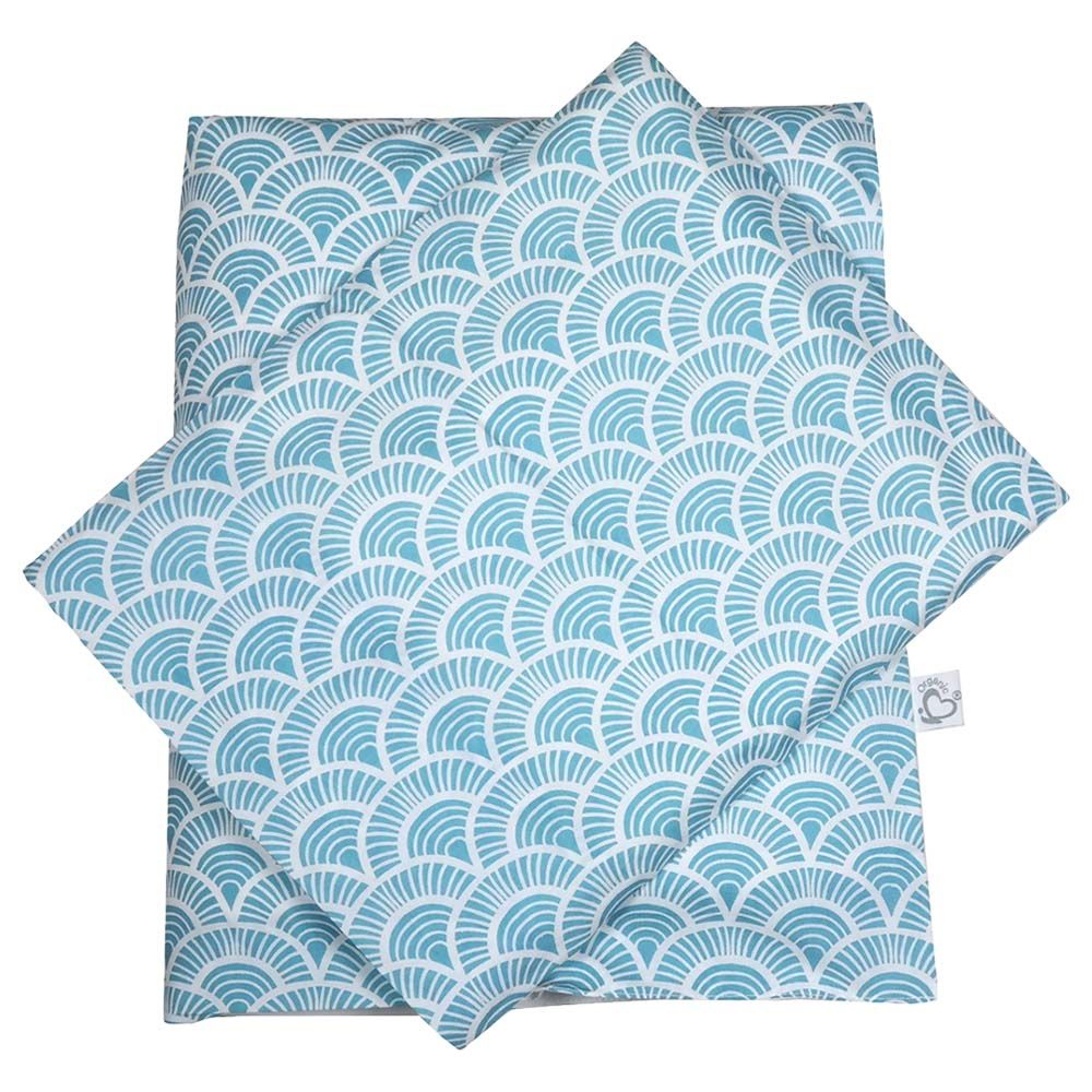 Me - Organic Baby Bed Set - Art Deco - Blue