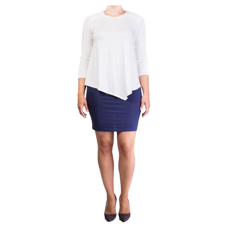 Mama Basics - Maternity & Nursing Dress - Cream & Navy