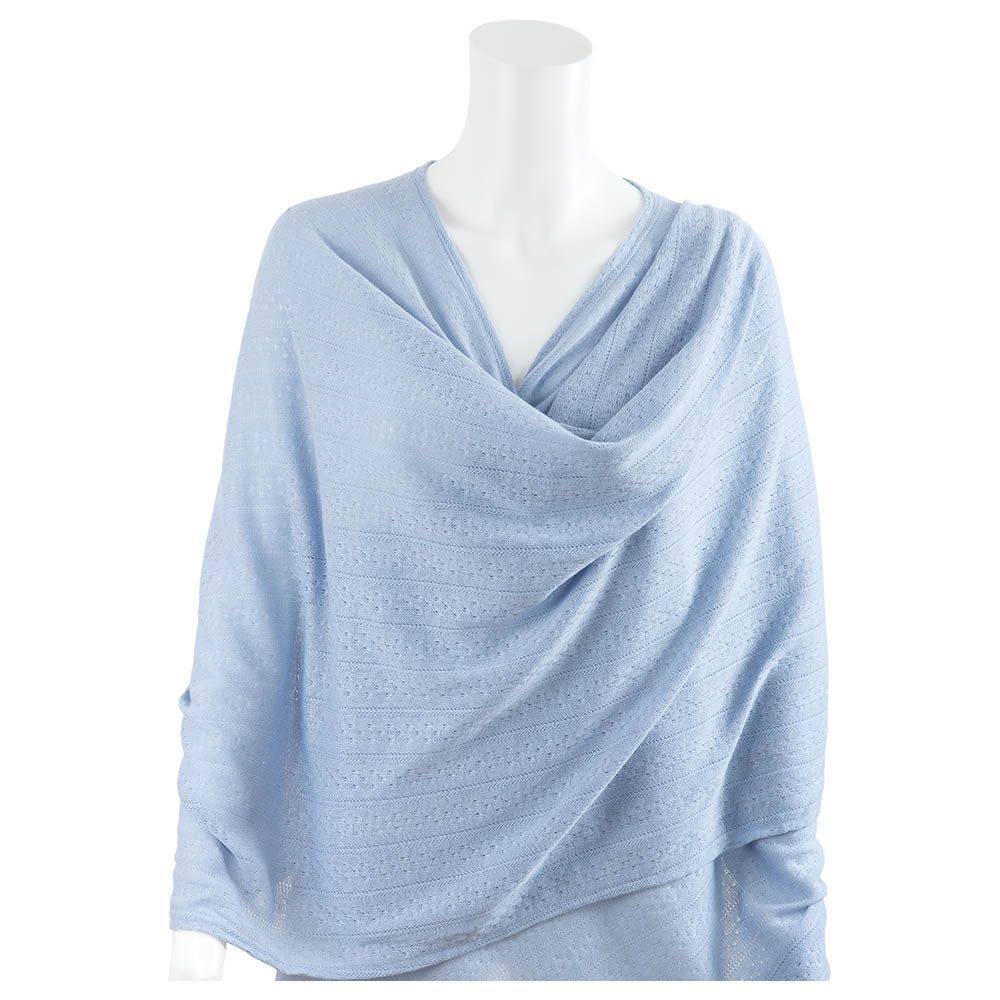 Bebitza - Textured Knit Nursing Cover - Blue