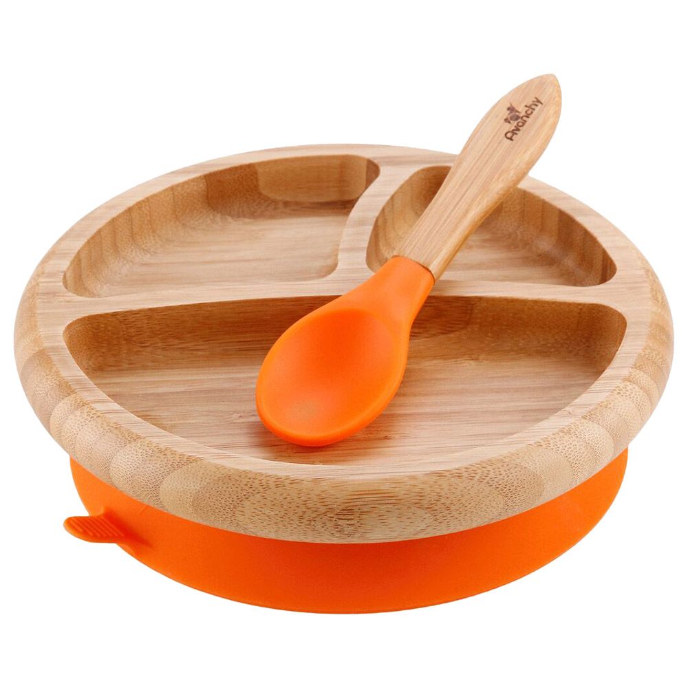 Avanchy - Bamboo Suction Classic Plate With Spoon