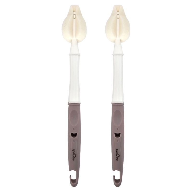 Spectra Baby - Sponge Teat Brush Set - 2pcs - Lavender